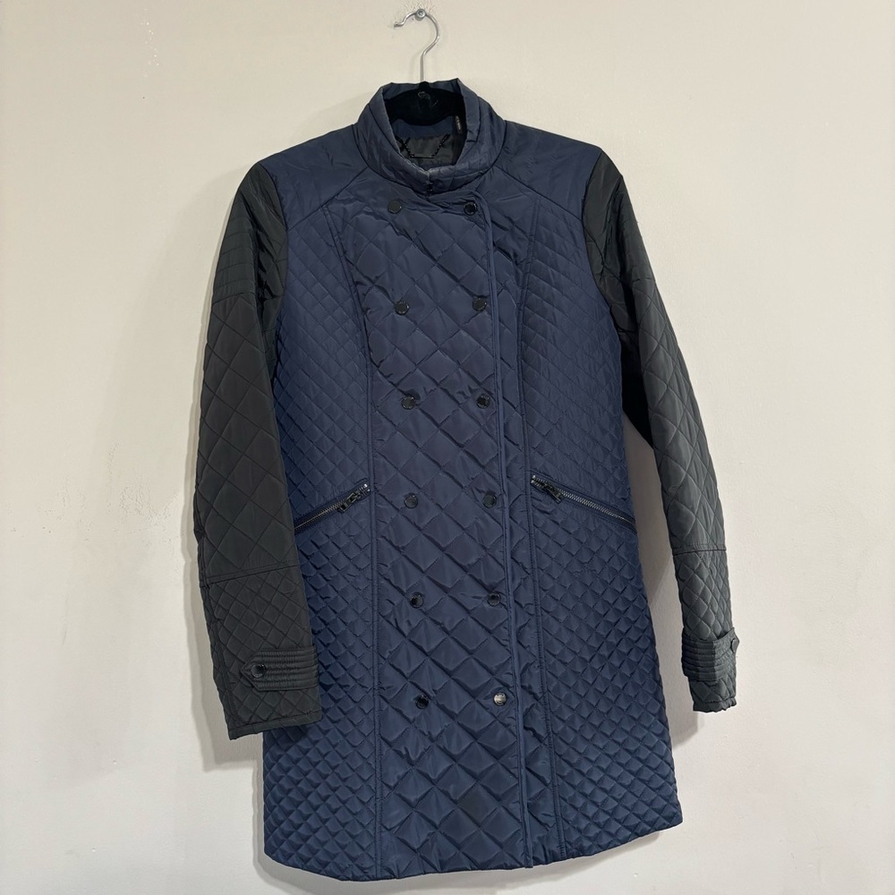 Black Rivet Women's Navy and Black Quilted Puffer Coat Size S - Picture 2 of 5
